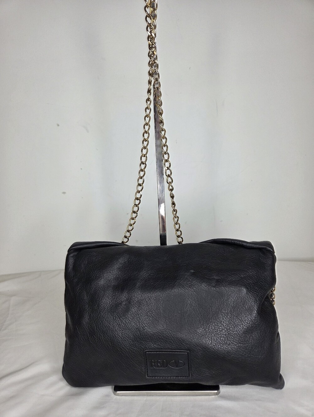 Red Valentino Black Bow-Detail Leather Crossbody/Clutch Bag - Picture 3 of 13